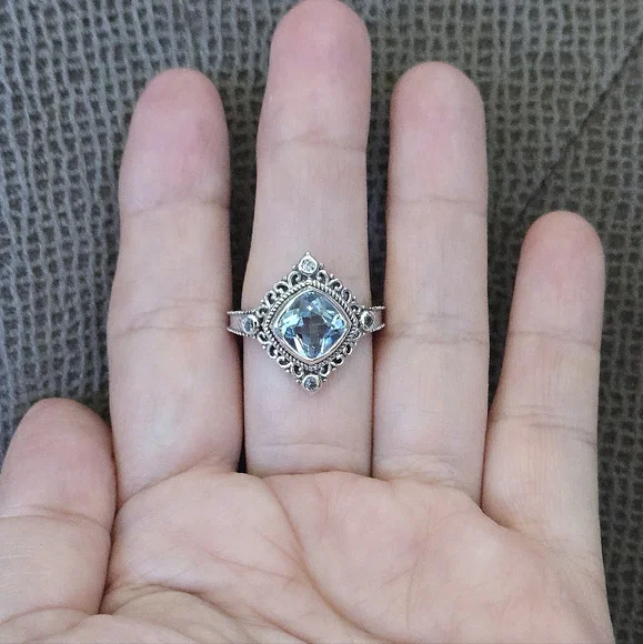 Shivam Blue🩵 Topaz Rhombus Ring💍 - NWT - Picture 3 of 16